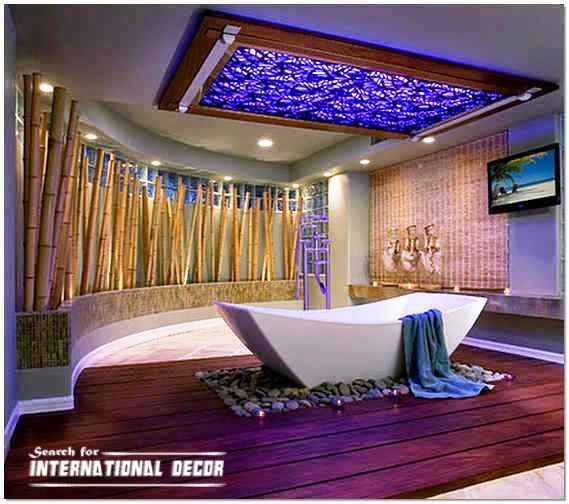 modern bathroom with ceiling interior design
