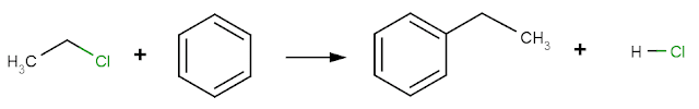 Reaksi senyawa haloalkana dengan benzena