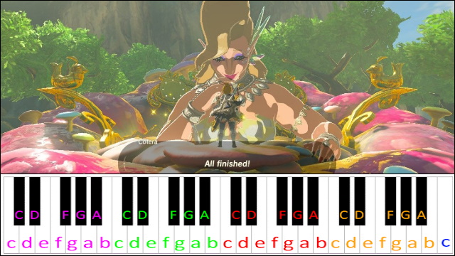 Great Fairy Fountain (The Legend of Zelda) Piano / Keyboard Easy Letter Notes for Beginners