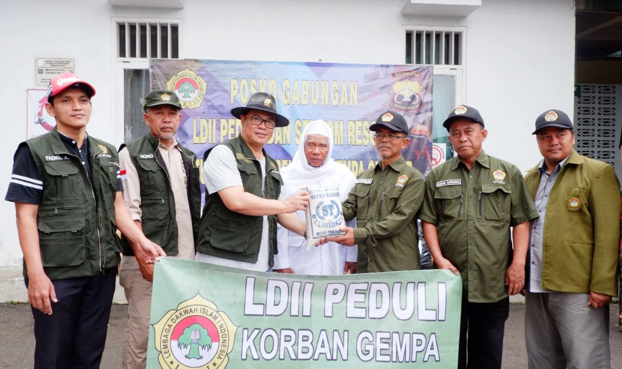 LDII Jabar Peduli Korban Gempat Cianjur, Serahkan Bantuan kepada Masyarakat Terdampak