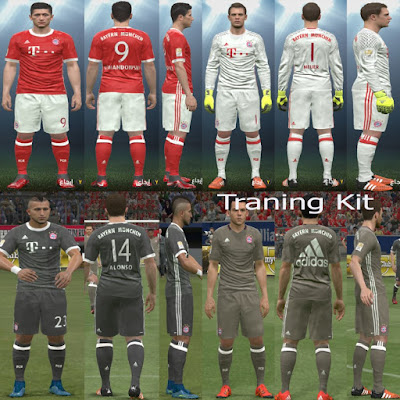 PES 2016 FC Bayern Munich Kit Pack + Training Kit 2017 by YastRin