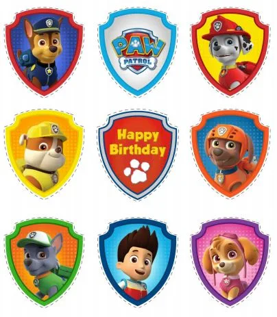 Paw Patrol Free Printable Toppers.