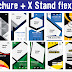 15 Brochure + X Stand Flex Design Free CDR File Download  