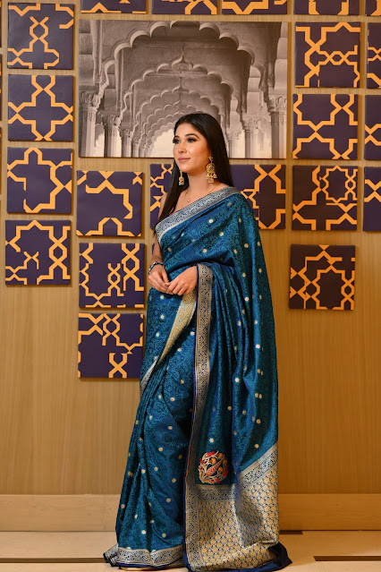 Silk tanchoi with a koniya saree