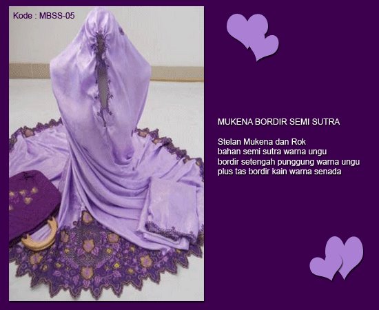 Mismis Shop @ Holic: MUKENA SEMI SUTRA BORDIR