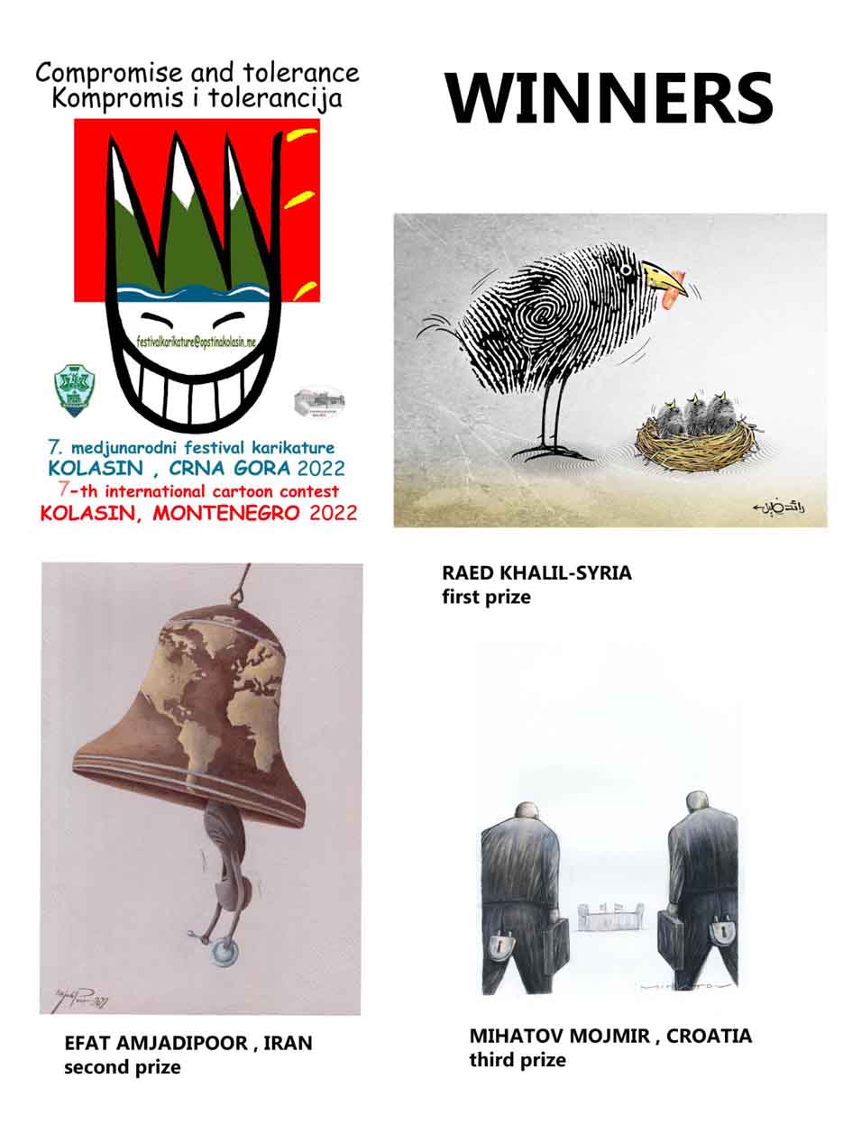 Winners of the 7th International Cartoon Contest, Kolasin 2022