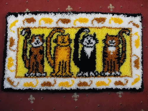 cats latch hook rug