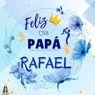 Solapín Feliz Día del Padre - Nombre Rafael para imprimir gratis