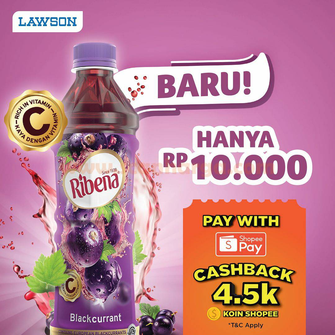 LAWSON Promo Ribena Blackcurrant cuma Rp. 10.000