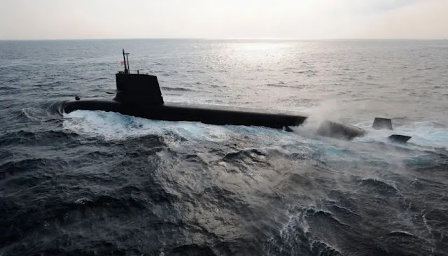 El JS Taigei de las Fuerzas Navales de Autodefensa japonesas es el primer submarino equipado con baterías de iones de litio.