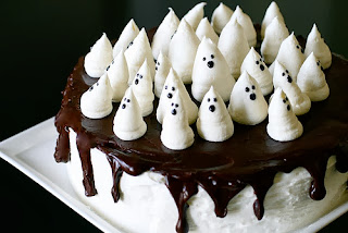 Tortas de Halloween con Fantasmas