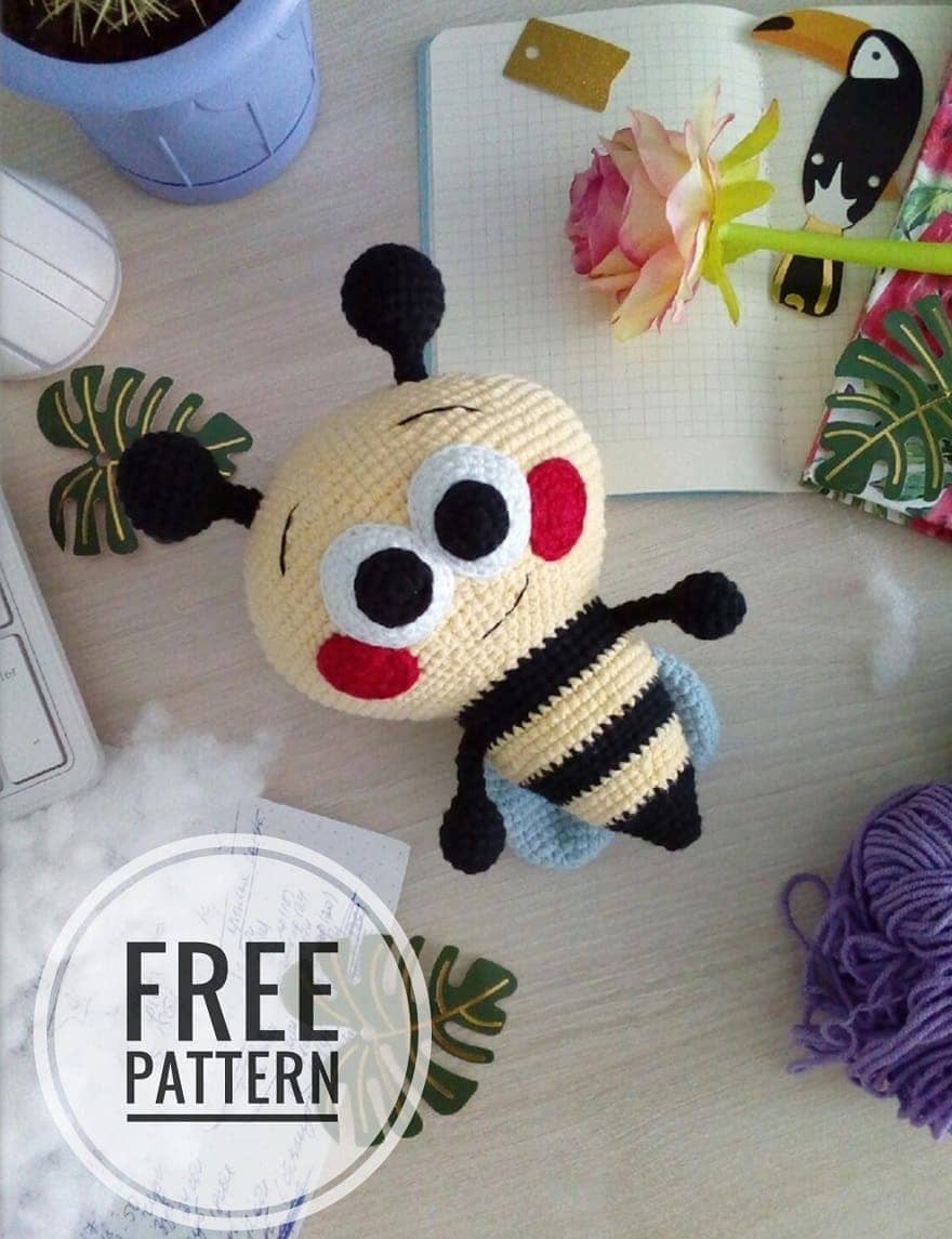 Amigurumi bee free pattern