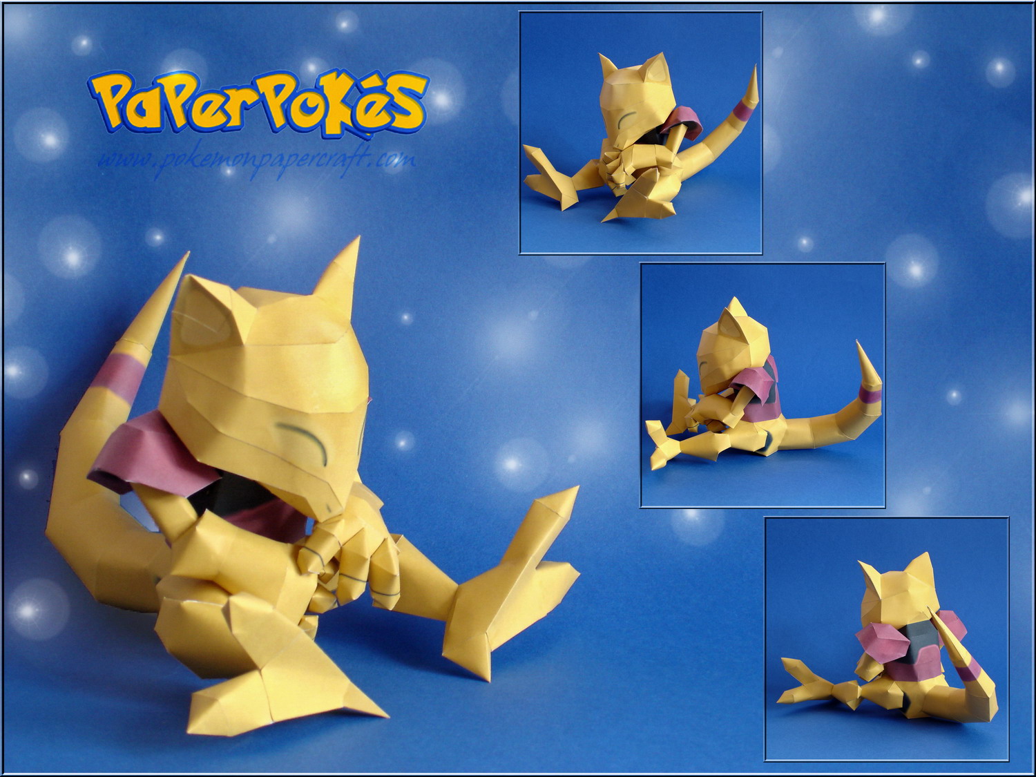 Pokemon 063 Abra Papercraft - DePapercraftBlog