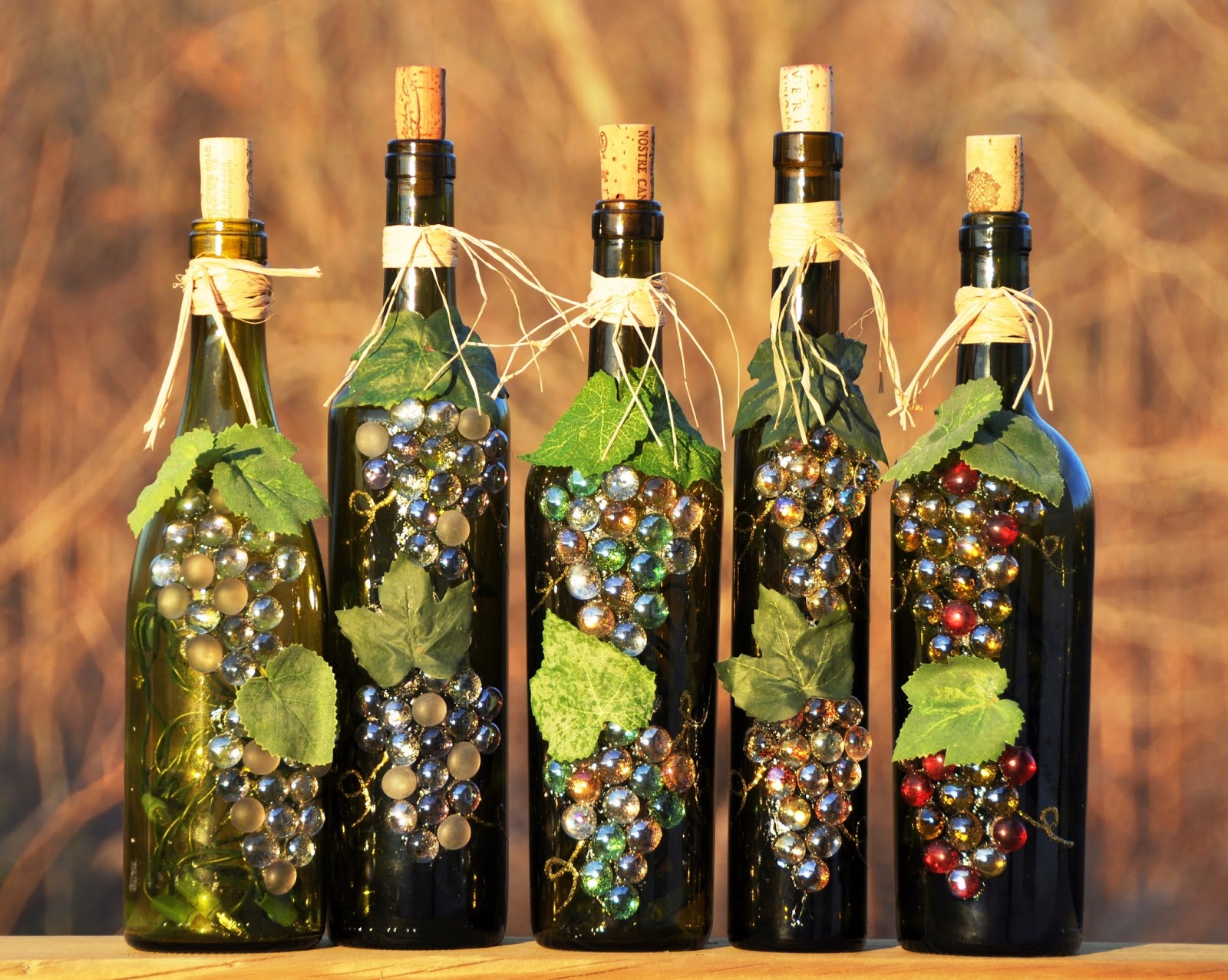 wine bottle recycle craft project ~ crafts and arts ideas