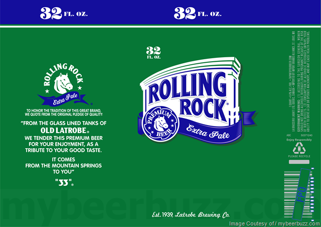 Rolling Rock Extra Pale 32oz Cans