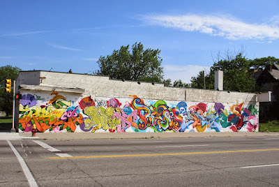 grafitti art mural MLK Avenue and 2nd avenue Detroit