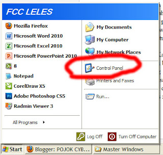 Klik Control Panel