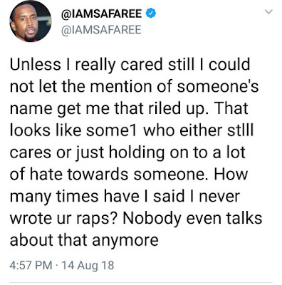 Safaree Samuels took to twitter to accuse US rapper, Nicki Minaj, of domestic violence during there time together, claiming he almost bled to death and had to lie to the police claiming it was a suicide attempt that left him injured to protect Nicki.   The Grammy award nominee fired back claiming the former stole her credit card and taking money from her account.