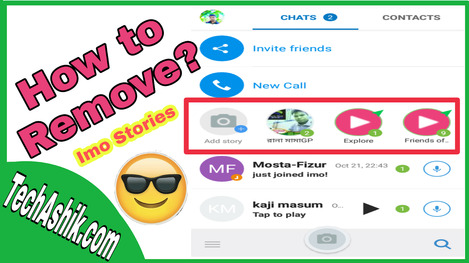 How to Remove/Delete Imo Friends of Friends Stories easily