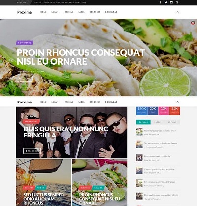 Template Proxima cho Blogspot