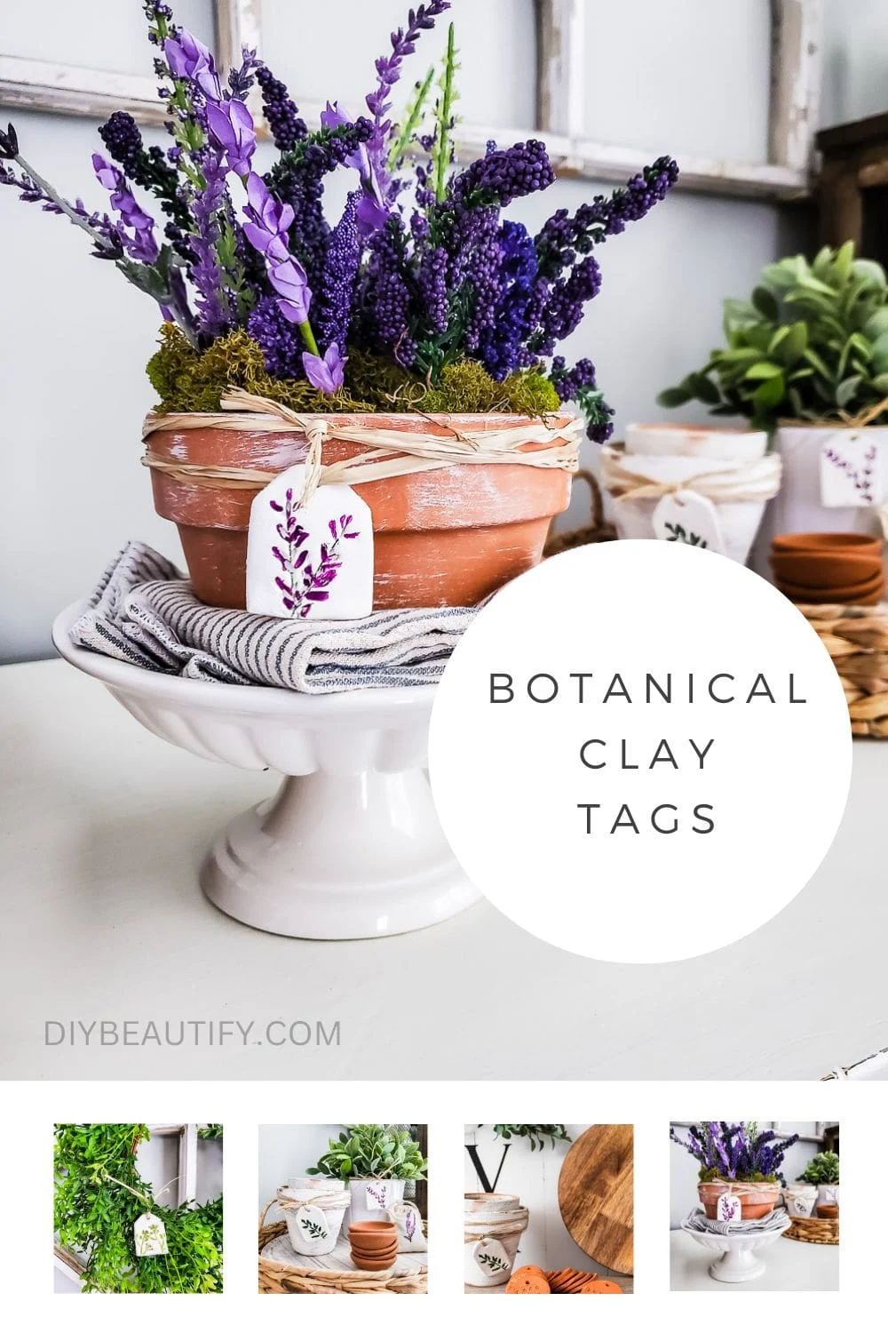 botanical clay tags