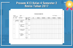 Prosem K13 Kelas 4 Semester 2 Revisi Tahun 2017