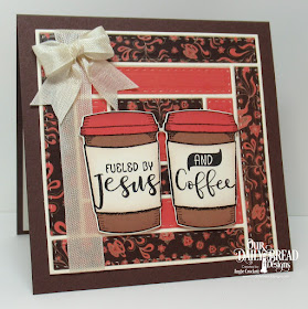 ODBD Hug In A Mug Stamp/Die Duos, ODBD Latte Love Paper Collection, ODBD Custom Log Cabin Quilt Die, Card Designer Angie Crockett