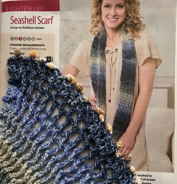 Floss & Fleece: Crocheted Seashell Scarf in Crochet World Magazine