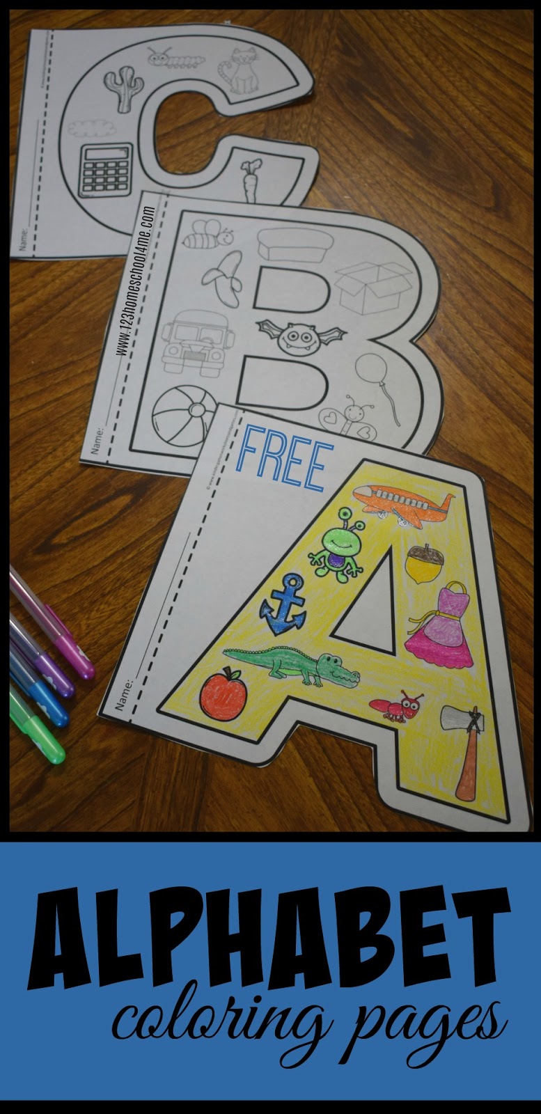 FREE Alphabet Coloring Pages this are such fun to color alphabet worksheets that help kids