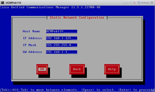 Network Configuration for CUCM