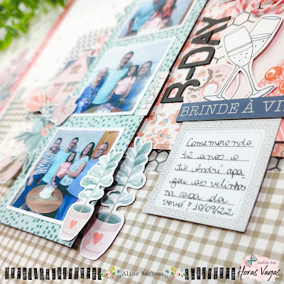 página de scrap scrapbook scrapbooking layout 12x12 Meus momentos my memories crafts happy birthday sketche