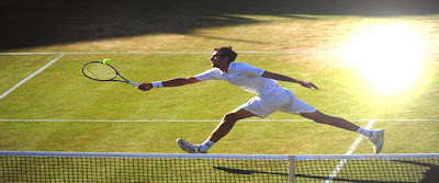 Seventh World Spanish player David Ferrer reached the quarterfinals of Wimbledon with confidence, in the fourth round by beating Argentina's Juan Martin competitions-del Potro