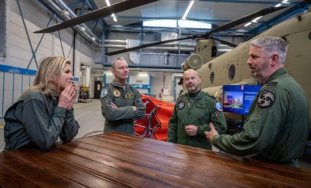 Queen Maxima attended a briefing about the implementation of firefighting operations of the army