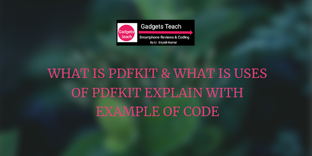 What is pdfkit & what is uses of pdfkit explain with example of code