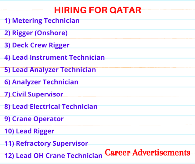 Hiring for QATAR