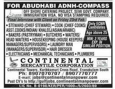 Abudhabi Compass Semi Govt company Large Job Opportunities 