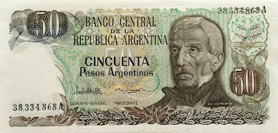 50 Pesos Argentina banknote