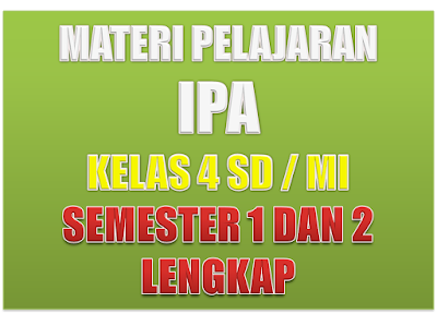 Materi Pelajaran Ipa Kelas 4 Sd/Mi Semester 1/2