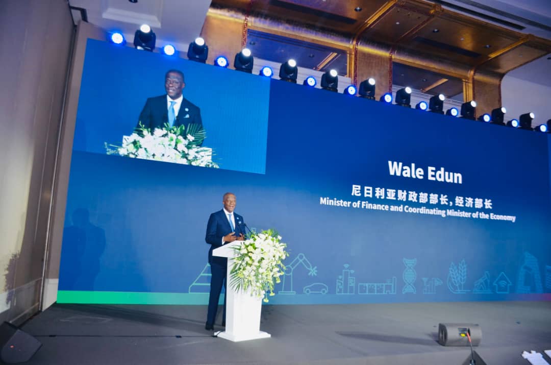 Nigeria's Minister of Finance, Wale Edun, at the China-Nigeria Economic Cooperation and Trade Conference