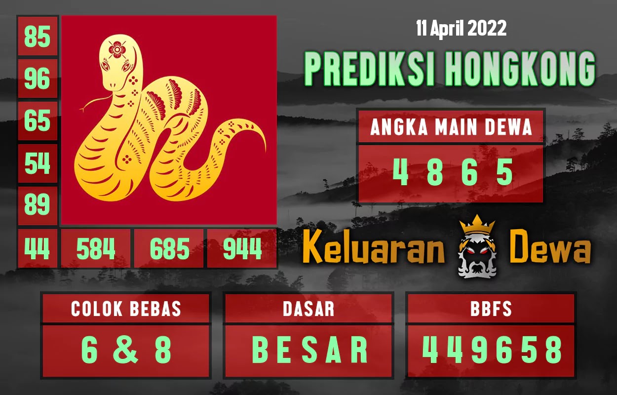 Prediksi Dewa HK Malam Ini 12 April 2022