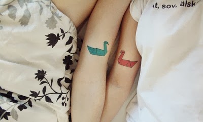 TATUAJES PARA PAREJAS ORIGAMI