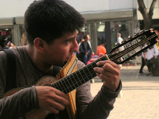 Músico en el Bulevar de Sabana Grande Caracas Venezuela