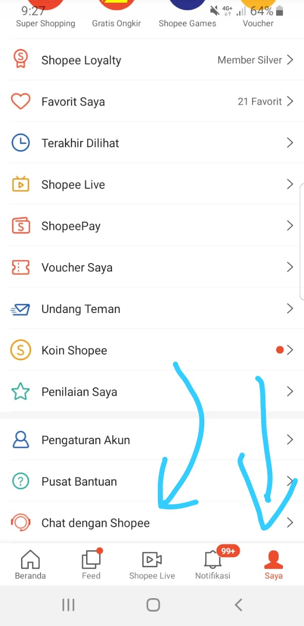 chat dengan robot CS Shopee