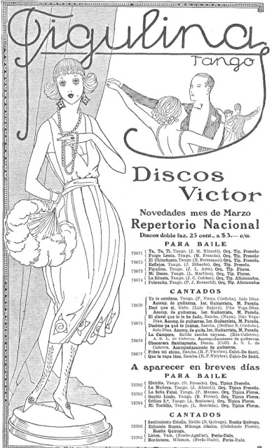 Advertisement Discos Victor, Buenos Aires, 1923