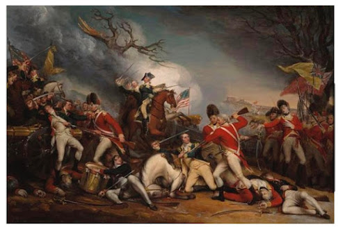 The death of General Mercer at the Battle of  Princeton, January 3, 1777, by John Trumbull, Yale University Art Gallery (image)