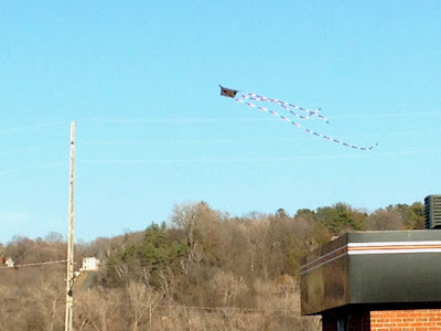 Stillwater parking lot kite flying
