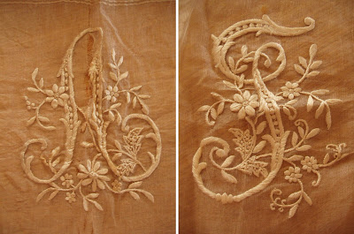 embroidery letters made of silk thread