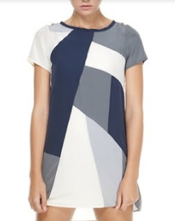 Camiseta vestido color block gris Marc Jacobs