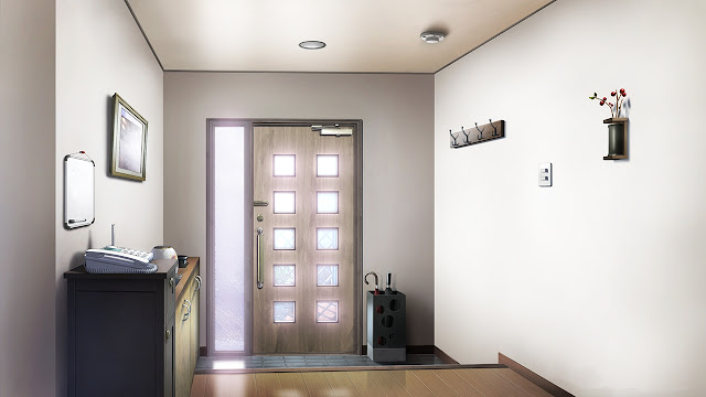 Classic House Door (Anime Background) (day)
