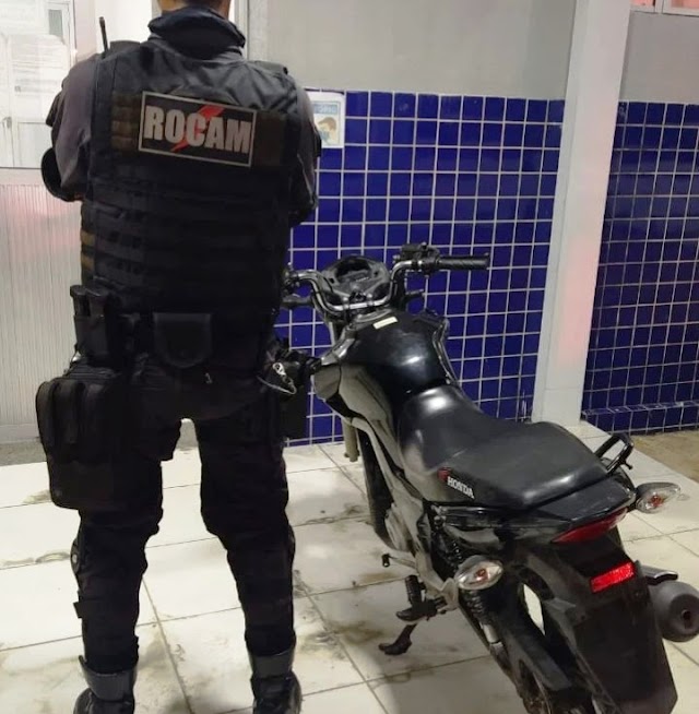 Motocicleta roubada em Luís Correia é recuperada pela ROCAM após acidente em Parnaíba
